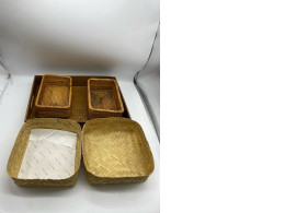 Set of wicker boxes Set of wicker boxes