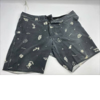 Black white swimming shorts