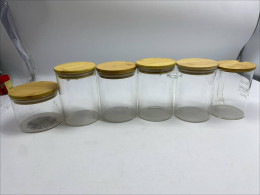 Set of clear glass kitchen boxes Set of clear glass kitchen boxes