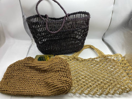 Set of wicker beach bags Set of wicker beach bags