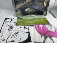 Set of handmade pictures