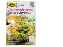 Set of 4 Lobo green curry paste 50g