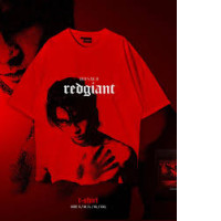 JEFF SATUR RED GIANT CONCERT Red round neck t-shirt