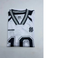 White sports shirt with black pattern White sports shirt with black pattern