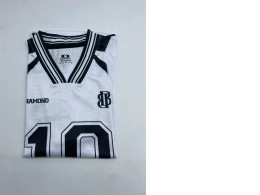 White sports shirt with black pattern White sports shirt with black pattern