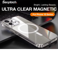 Sanptoch For Crystal Clear Magnetic Phone Case For iPhone 16 15 14 13 12 Pro Max Sanptoch For Crystal Clear Magnetic Phone Case For iPhone 16 15 14 13 12 Pro Max