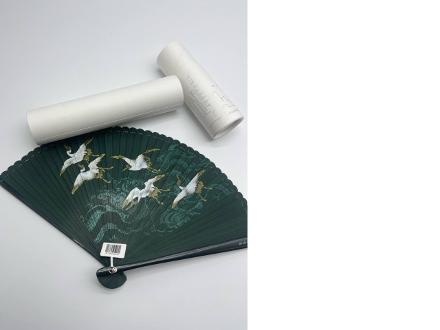 Green souvenir fan Green souvenir fan