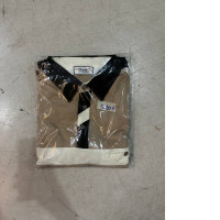 White brown sweatshirt with collar