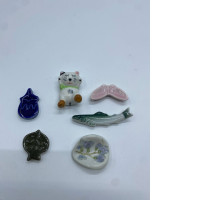 Set of 6 Chopstick rest glass 