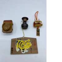 Set of 4 Wooden dolls for dollhouses 