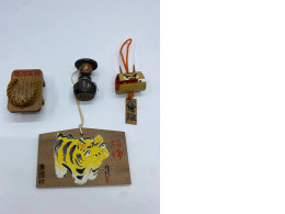 Set of 4 Wooden dolls for dollhouses 