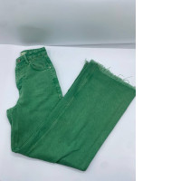 Women's green long jeans 