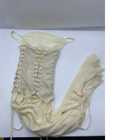 Women's cream strapless long dress