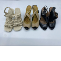 Set of 3 Women's fashion open toe high heels 