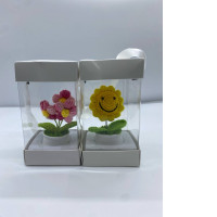 Set of 2 DIY hand-woven flower ornaments, small potted flowers 