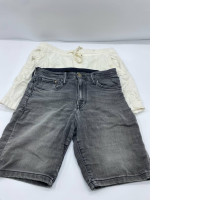 Set of 2 Men's white and black jeans shorts 