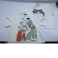 Set of 2 White children's round neck t-shirt