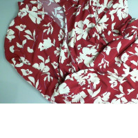 Red dress with long sleeves