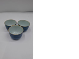 Set of 3 Small blue tea glass