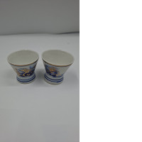 Set of 2 Small white sake glass