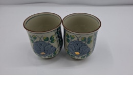 Set of 2 Glass of tea with floral pattern