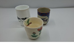 Set of 3 Japanese tea glass