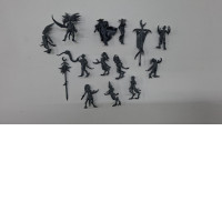 Set of 14 Gray miniature model
