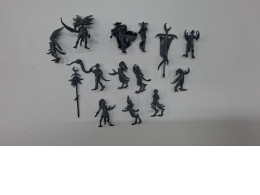 Set of 14 Gray miniature model Set of 14 Gray miniature model