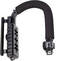 BusoTh Handheld DSLR Stabilizer, Foldable ABS Sponge Stable Shoot, Sports Camera, Handheld Stabilizer, Adjustable Angle for Camera Accessory