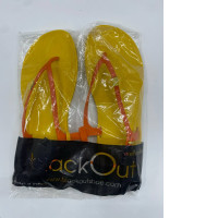 Yellow-orange women's beach slippers
