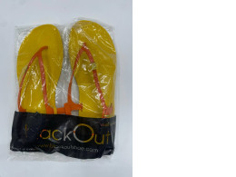 Yellow-orange women's beach slippers