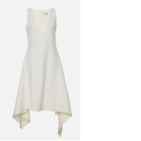 Textured V-Neck Asymmetric Dress