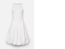 Pleated Bubble Mini Dress