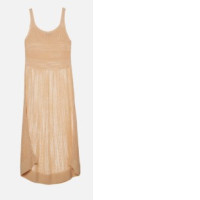 Knee-length dress, knitted pattern, mixed texture Knee-length dress, knitted pattern, mixed texture