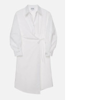 Shirt dress with folded detail