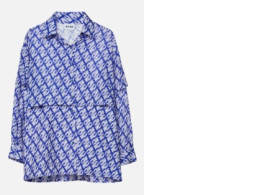 Quinn Monogram Two-Tier Button Front Shirt Quinn Monogram Two-Tier Button Front Shirt