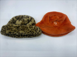Set of 2 Winter Faux Fur Fluffy Bucket Hats 