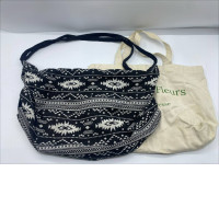 Set of 2 White and black shoulder bag