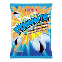 Dynamite mint candy with chocolate filling 