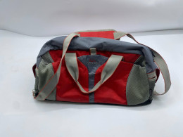 Red and grey travel bag 