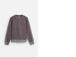 ZARA  SPRAY PRINT SWEATER - Grey 