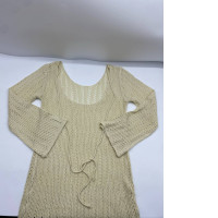 Cream long-sleeved knitted sweater