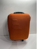 orange small suitcase