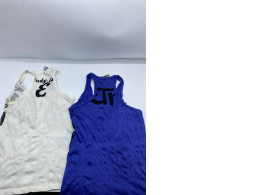 Set of 2 White and blue tank top 