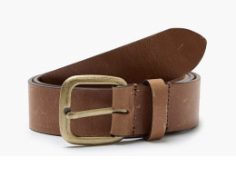 VINTAGE LEATHER BELT_camel