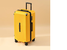 USED yellow suitcase