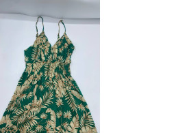 Green long evening dress