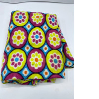 Colourful blanket with flower print