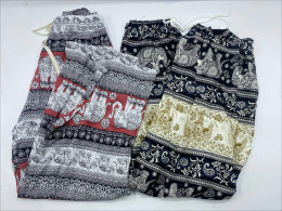 Set of 2 White and black long elephant pants 