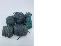 Set of 5 Gray tape yarn for crochet